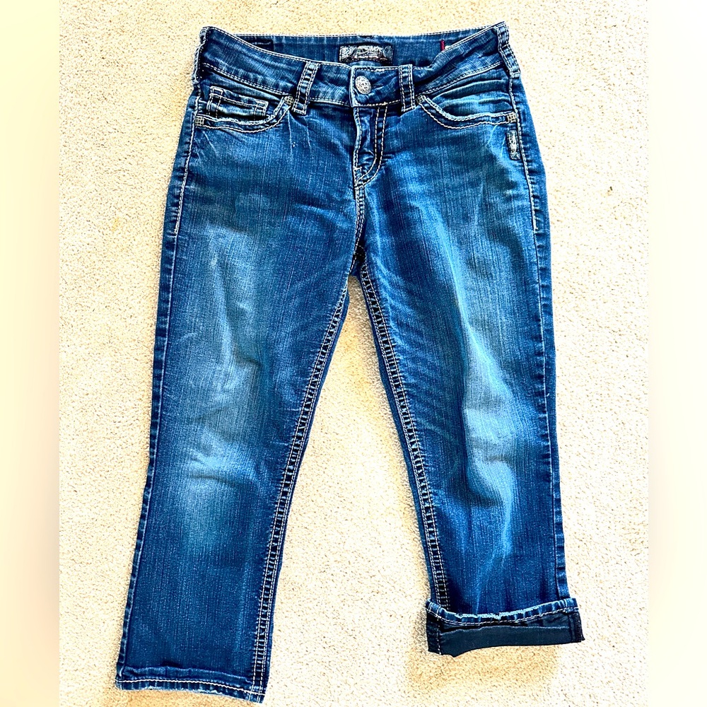 Silver Suki mid Capri jeans